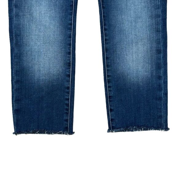 Frame Denim Le Garcon Azure Rolled Raw Hem Cropped Denim Jeans - Picture 3 of 5